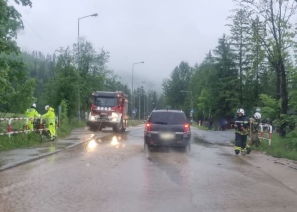 ulewa w Kościelisku, Kościelisko, załamanie pogody, na sygnale, nawałnice Małopolska