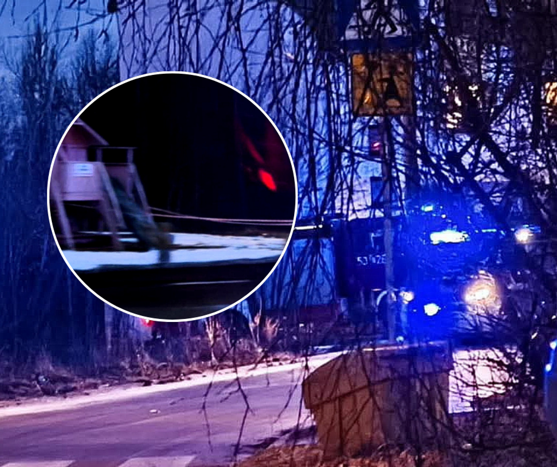 Bukowno, powiat olkuski, na sygnale, zapadlisko w Bukownie, zapadlisko w pobliżu placu zabaw