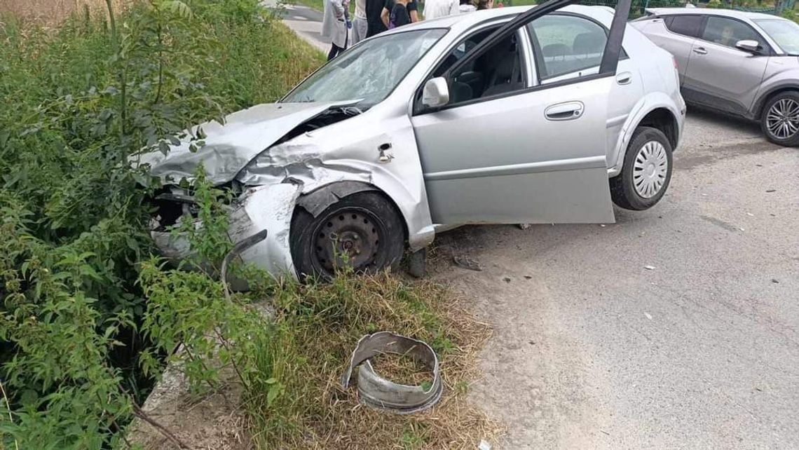 Na zdjęciu jeden z pojazdów biorący udział w wypadku na terenie Cianowic