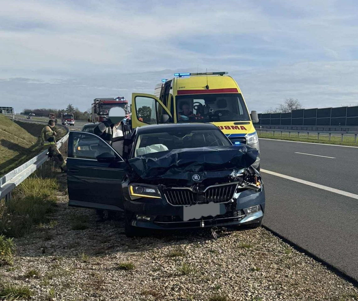 Trasa S7, wypadek drogowy, kolizja drogowa, trasa S7 w kierunku Warszawy rynek zderzenie na wysokości miejscowości Goszcza, kierowca miał prawie 3 promile
