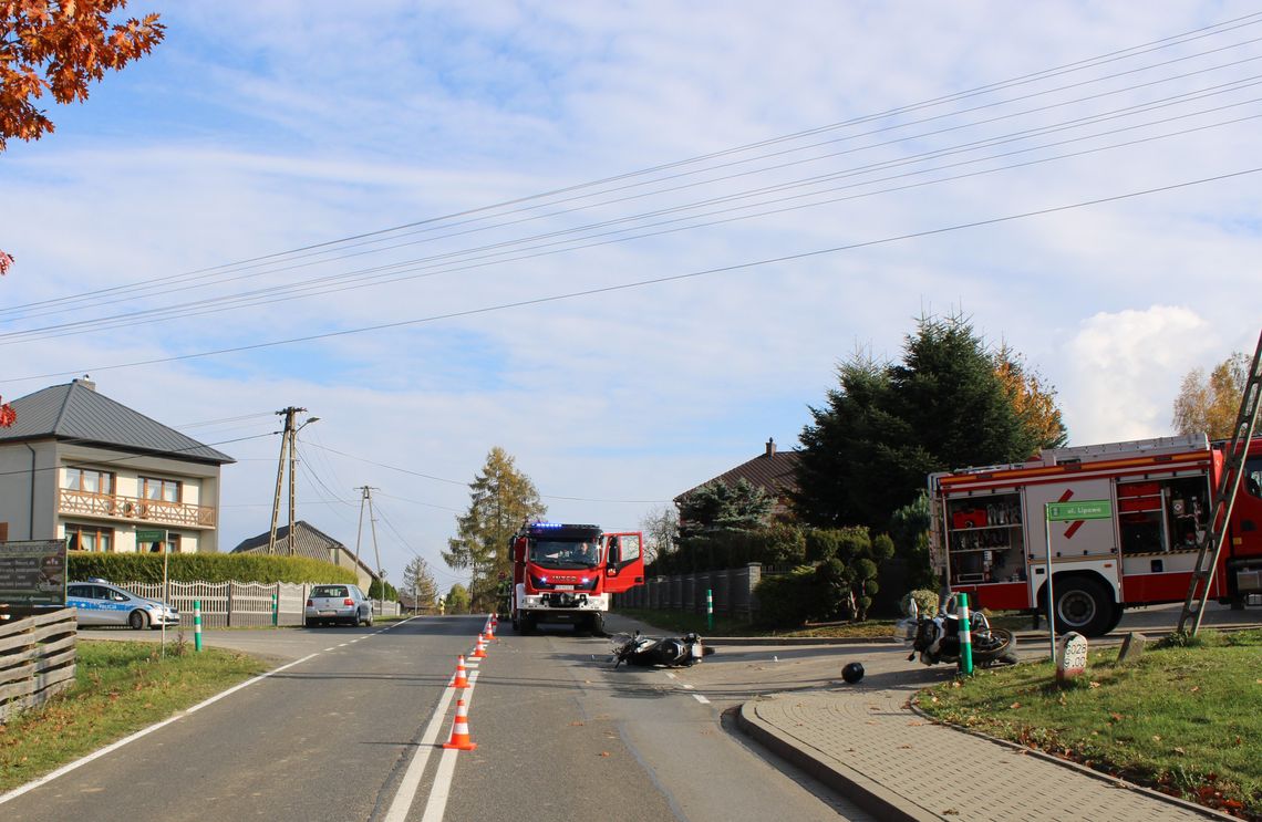 Zderzenie dwójki motocyklistów w Polance Wielkiej [ZDJĘCIA]