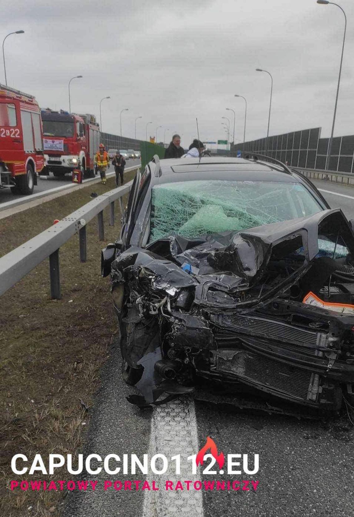 Zderzenie samochodów na tarnowskim odcinku autostrady A4 (ZDJĘCIA)