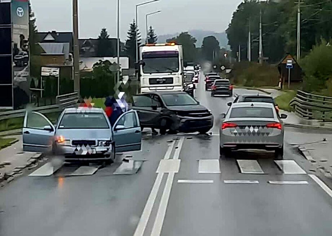 Zakopianka, kolizja na Zakopiance, wypadek na Zakopiance, Biały Dunajec, wypadek na Podhalu