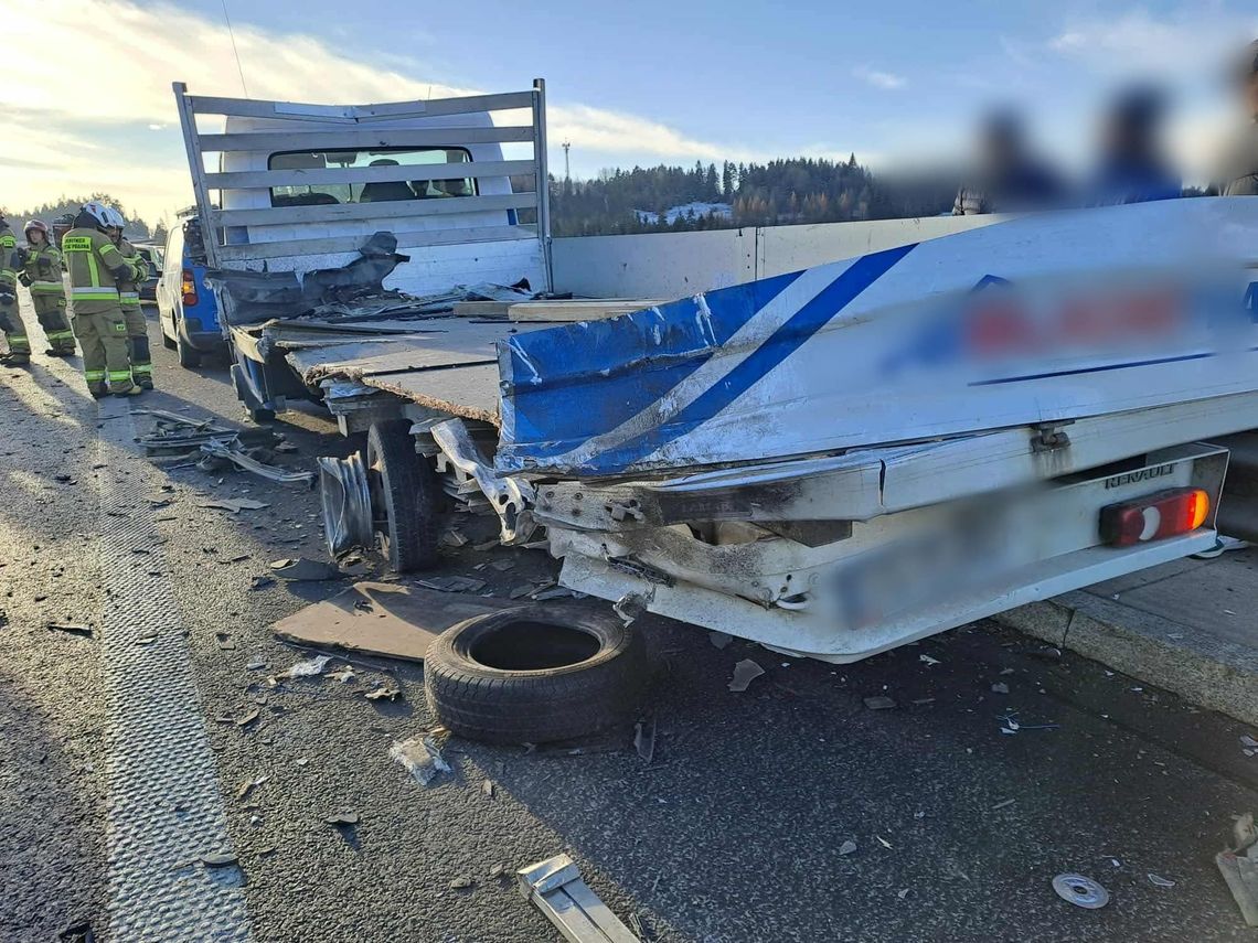 Skomielna Biała, wypadek drogowy, trasa s7, wypadek na Zakopiance, Zakopianka, na sygnale, zdarzenie drogowe