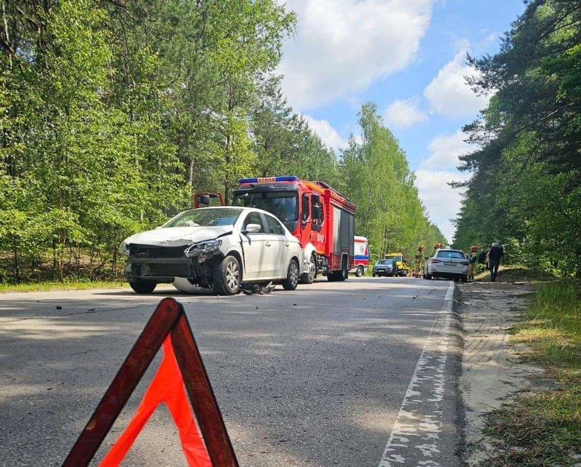 Na zdjęciu miejsce wypadku na drodze z Bukowna do Olkusza