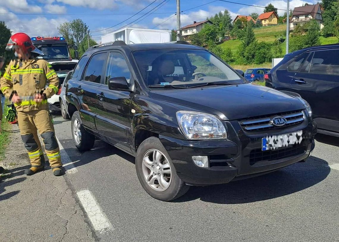 wypadek Rabka-Zdrój, zderzenie samochodów Rabka-Zdrój, kolizja Rabka-Zdrój, utrudnienia w ruchu Rabka-Zdrój, DK28 wypadek, ulica Sądecka wypadek, wypadek 18 sierpnia Rabka-Zdrój