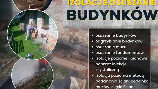 Osuszanie piwnic, odgrzybianie i izolacje Kraków Małopolska