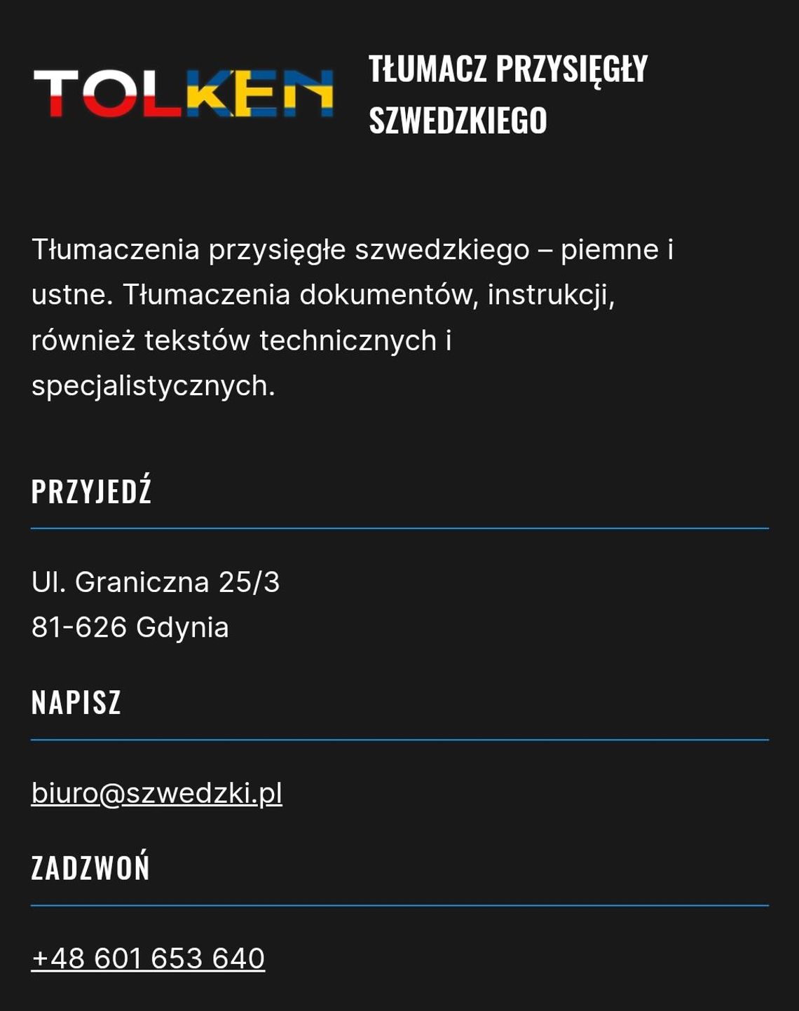 Tłumacz języka szwedzkiego