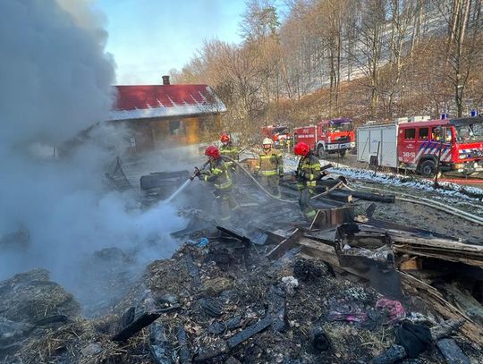 Wtorkowy pożar budynku gospodarczego w miejscowości Stańkowa