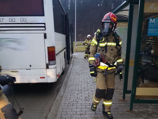 Pożar autobusu w Muszynie. Sytuacja została szybko opanowana