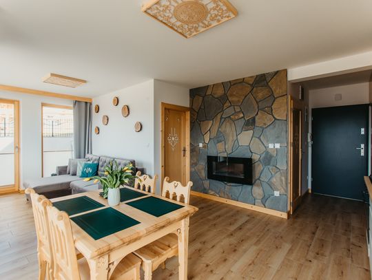 Część dzienna apartamentu w Zakopanem na Bachledzkim Wierchu