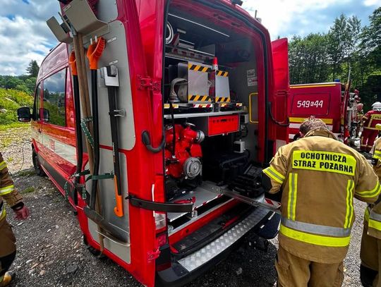 Pożar warsztatu w Zakopanem. Akcja służb i wykorzystanie dronów na Ustupie