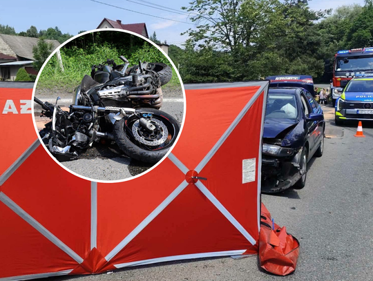 Tragiczny wypadek w Czasławiu. W czołowym zderzeniu zginął motocyklista