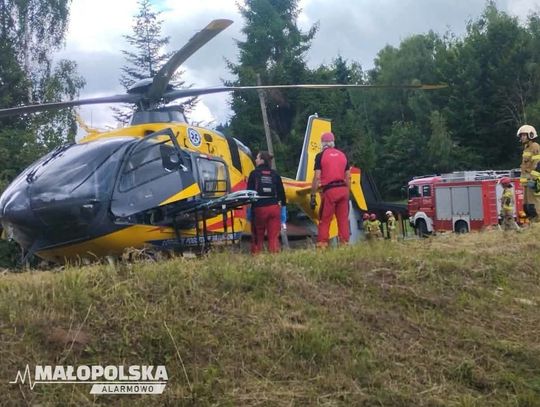 Śmigłowiec LPR lądował w Zawoi. Akcja ratunkowa na osiedlu Toczki