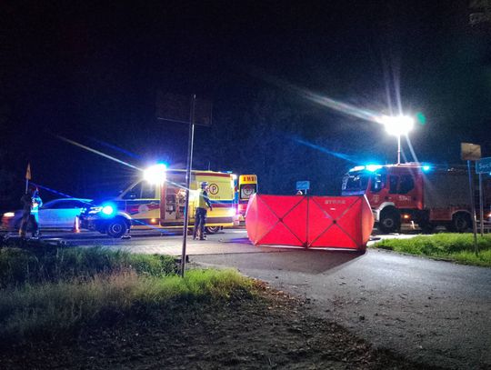 Poważny wypadek na DK28. Motocyklista trafił śmigłowcem do szpitala
