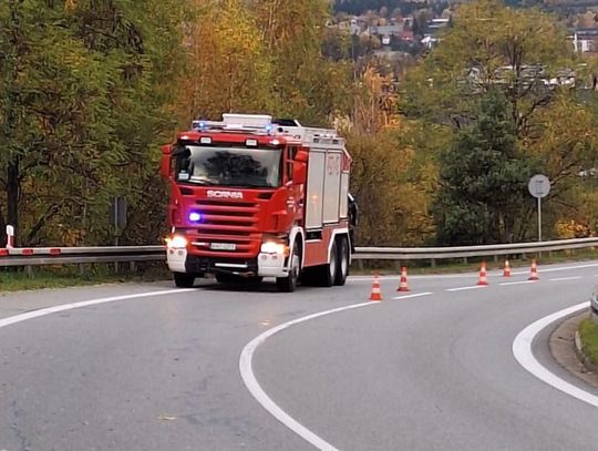 Wypadek na Zakopiance w Chabówce. Motocyklista trafił do szpitala