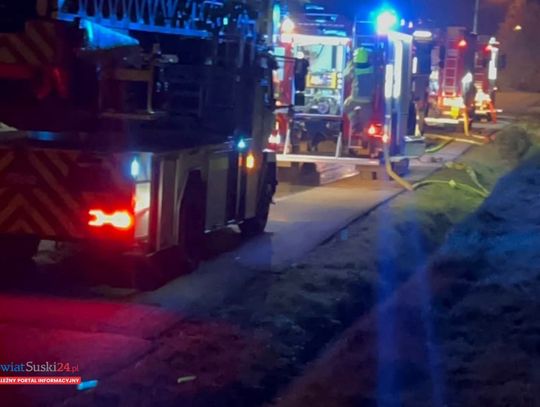 Pożar kotłowni w Marcówce. Na miejscu liczne zastępy straży pożarnej